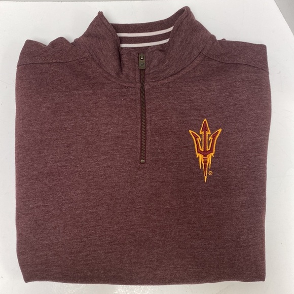 Triblend Sweats League Other - Arizona State 1/4 Zip Maroon Pullover Sweatshirt